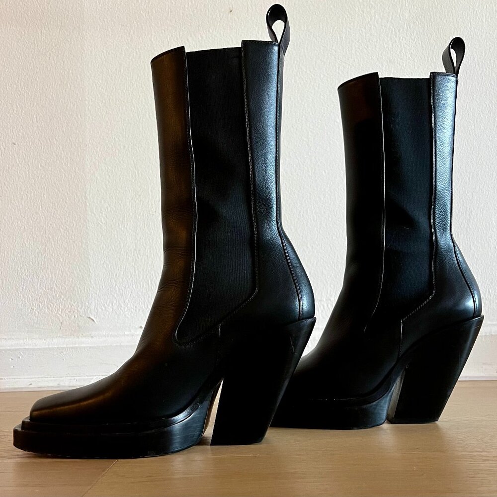 BOTTEGA VENETA Platform Heel (109MM) Boots Black , 38